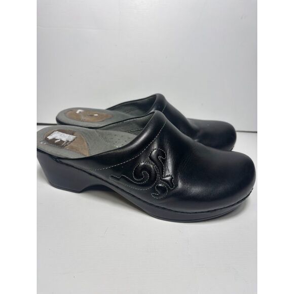 Dansko Women's Mule Shoes Size 40 9.5 black leather embossed slip on clog goth - Picture 2 of 6